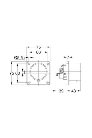 Mete Enerji 4x16a. Ip44 Makine Fişi Düz T28112