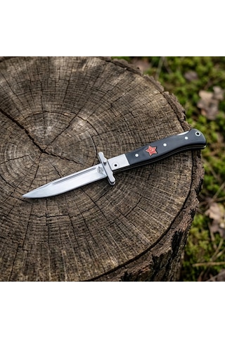 Knivox Sibirya Company Z08bk Rus Çakısı - Paslanmaz Çelik Katlanabilir Av Ve Camping Pocket Knife Siyah