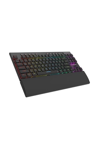 Rampage Beru Siyah 2.4g + Bt Wireless Red Swıtch Mekanik Gaming Oyuncu Klavye Slim Rgb