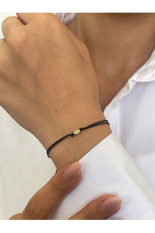 14 Ayar Altın Zarif Altın Bereket Şans Bilekliği Altın