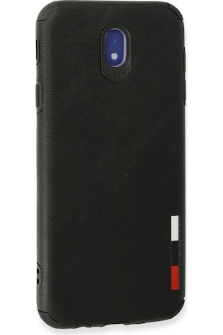 Newface Samsung Galaxy Uyumlu J7 Pro / J730 Kılıf Loop Deri Silikon Semeglbl - 99 - Siyah