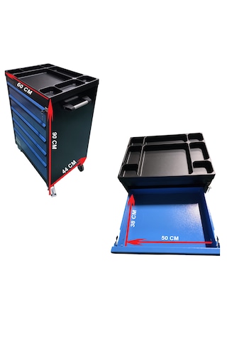 I-zet 5 Çekmeceli Takım Arabası Boş 90cmx60cmx44cm