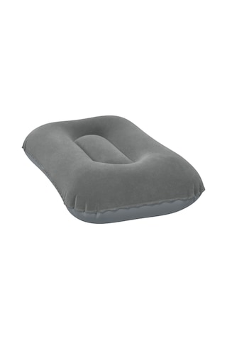 Bestway 67121 Kadife Yüzeyli Şişme Kamp Yastığı 42cm X 26cm X 10cm Gri