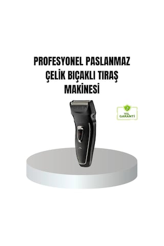 Profesyonel Şarjlı Saç Ve Sakal Tıraş Makinesi Çelik Bıçaklı, Ayarlanabilir Başlıklı, Kablosuz Diğer