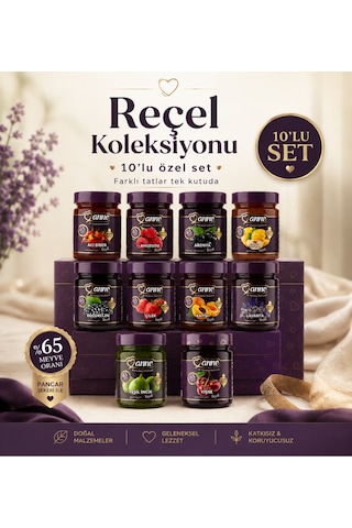 Reçel Koleksiyonu 10 Adet %65 Meyveli