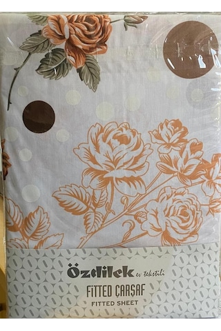 Özdilek Fitted Lastikli Çarşaf Seti Yastıklı Çarşaf %100 Pamuk Ranforce 160 X 200 Çift Kişilik Bej Çok Renkli