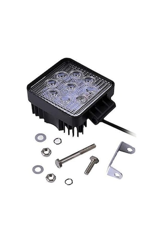 22w Kare 9 Ledli Sis Farı Off Road Çalışma Tekne Lambası