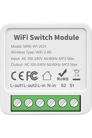 Tuya Smart Switch 2 Kanal Çıkış Lamba / Panjur / Kepenk / Motor Yönlendirme Akıllı Anahtarı