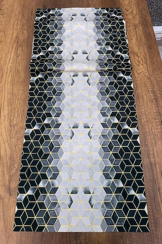 Geometrik Desenli Runner 40x140 Cm Renkli