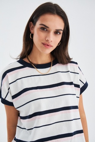 Peraluna Marıne Blouse & Shorts %100 Pamuk Yazlık Kadın Triko Şor Lacivert