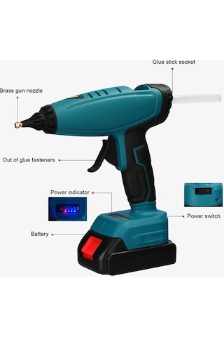 Dancemonkey Elektrikli Sıcak Tutkal Makinesi, Kablosuz Lityum Tabancası