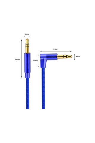 Sones Av01 3,5 Mm Erkek - Erkek Dirsek Ses Kablosu, Uzunluk: 50 Cm
