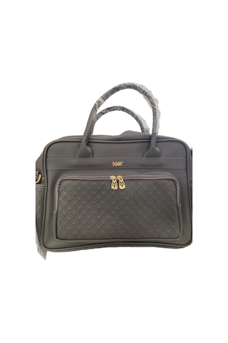 M&y Collection Zelina Deri Bebek Bakım Çantası Gri-12589 Gri