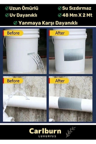 Süper Güçlü Su Geçirmez Sızdırmaz Mavi Renk Çok Amaçlı Tamir Ve İzolasyon Bandı 48mm X 10m - 3 Adet