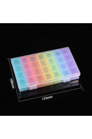 Pazly Taşınabilir Sabah, Pratik Organizatörü Öğle, Kutu İlaç İçin Haftalık Gece Diğer Bölmeli Akşam, 7 - İa Diğer