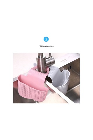 Besthome1 Küçük Mutfak Sulama Vanası Sponge Tutucu, Su Geçirmez Delikli Tasarım, Bakteri Önleyici, Ev Ve Villa Kullanıma Uygun, Gri