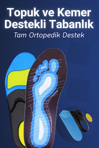 Dopar Kemer Destekli Ortopedik Tabanlık Topuk Dikeni Ayak Ağrısı Giderici İç Taban