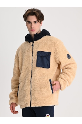 Fenerbahçe Taş Tribün Cep Detaylı Erkek Peluş Sweatshirt