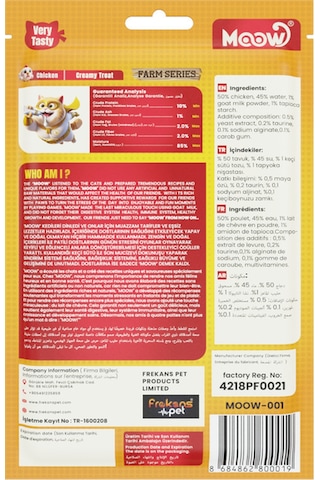 Tavuklu Keçi Sütlü 12gr X6 Kedi Krema Ödülü