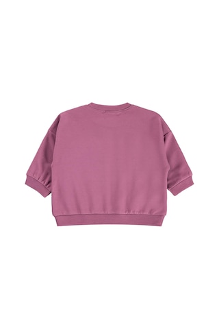 Civil Baby Çiçek Nakışlı Basic 6-18 Ay Sweatshirt - Lila Koyu Gül Kurusu