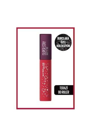 Maybelline New York Super Stay Matte Ink Zodiac Likit Mat Ruj-  80 Ruler (Terazi)