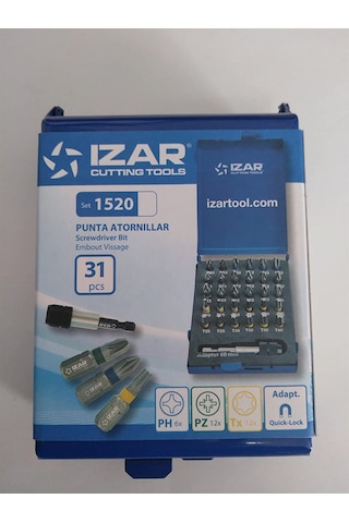 IZAR 31 parça vidalama uç seti