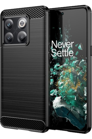Oneplus Ace Pro 5G-Oneplus 10T Brushed Silikon Kilif - Siyah 559442740