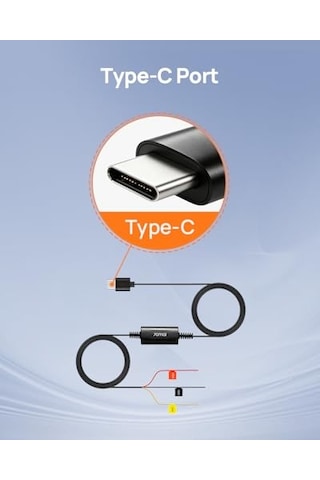 70mai Hardwire Kit Up03, 70mai Car Dash Cams İçin Usb Type-c, 12v-30v - 5v/2.4a, Düşük Voltaj Koruması, 70mai Dash