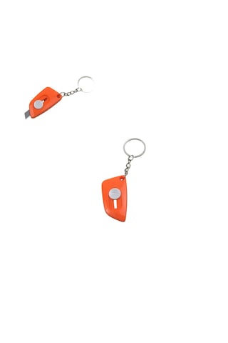Turuncu Minik Maket Bıçağı Anahtarlık 1 Adet Ebat: 5,5 Cm X 2,9 Cm, Bıçak Boyut: 0,9 Cm X 0,9 Cm