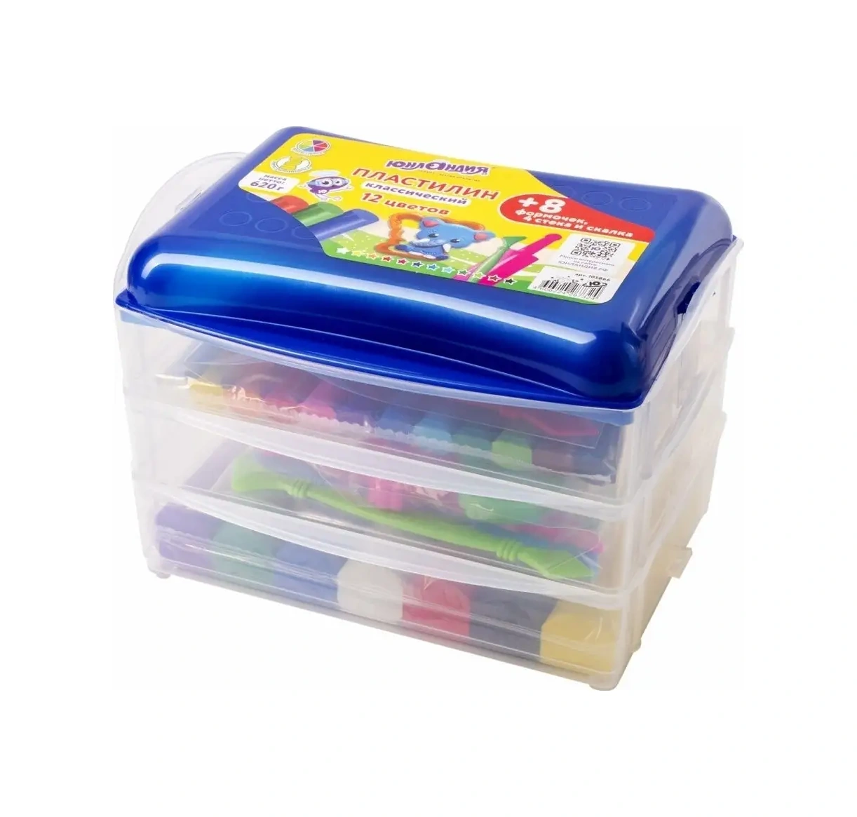 Unlandıa 12 Renkli Oyun Hamuru Kutusu 620g Oklava, 4 Deyne, 8 Kalıp 25786392 PEMBE