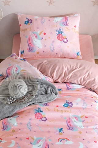 Eponj Home Kolay Ütülenir Nevresim Takımı Tek Kişilik Magical Pembe