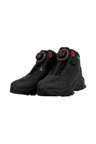 Ebakbak Motosiklet Touring Bot Mikrofiber Atop Bağcık 4 Mevsim Motorcu Botu Black