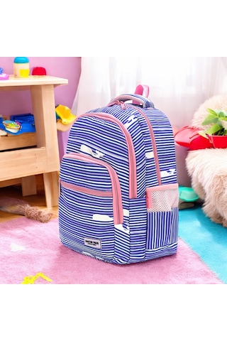 Kız İlkokul Ortopedik 3'lü Set Kalemlik Beslenme Çanta Model 4