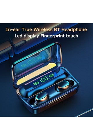 Qingmipy Beyaz Bluetooth 5.0 Kulak İçi Kulaklıklar, Akıllı Dokunmatik Kontrol, Pil Göstergeli 800mah Şarj Kutusu, Spor Ve Koşu İçin, Powerbank Özelliğiyle