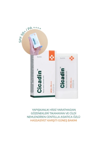 Missha Hassas Ciltler Için Hafif Dokulu Stick Güneş Kremi Cicadin Rescue Water Sunscreen StickSPF50+ PA++++