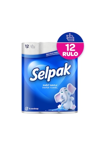 Selpak Süper Emici Rulo Kağıt Havlu 12'li