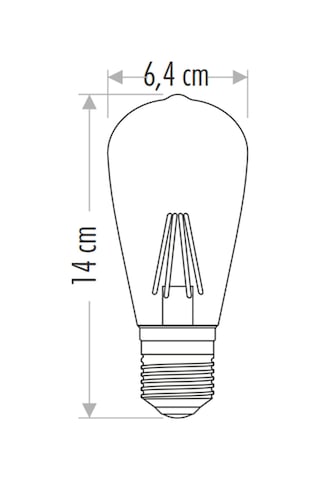 Cata 6w E27 2700k Amber Renk Rustik Led Ampul Ct-4350
