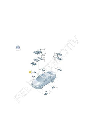 Jetta Sunroof Açma Düğmesi 1k0959613a 2006-2008 Gri