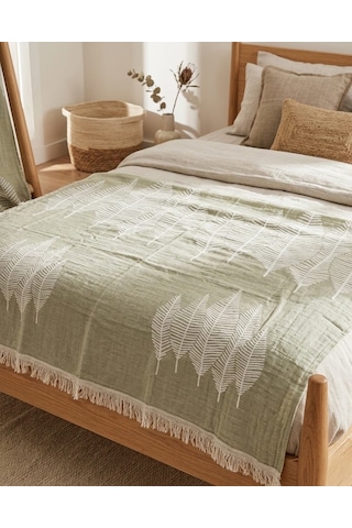 Müslin 220 X 240cm Çift Kişilik Pike Yeşil Beyaz Beyaz - Yeşil Müslin 220 X 240cm Çift Kişilik Pike Yeşil Beyaz Beyaz - Yeşil
