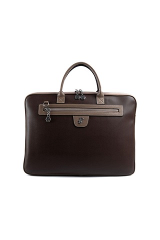 Silver & Polo Silver Polo Kahve - Vizon Düz Kadın Laptop Ve Evrak Çantası Sp1175