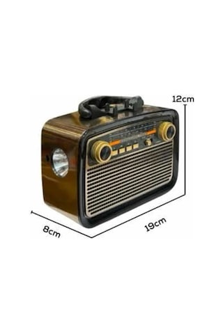 Nostaljik Radyo Bluetooth Bağlantılı Müzik Kutusu Ahşap