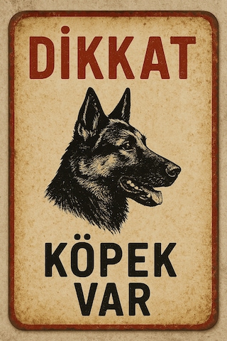 Metal Dikkat Köpek Var Retro 15cm X 20cm Uyarı Levhası Tabelası Metal Dikkat Köpek Var Retro 15cm X 20cm Uyarı Levhası Tabelası