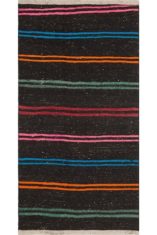 Yeşil Turuncu Rengi Keçi Kılı Malatya Kilim