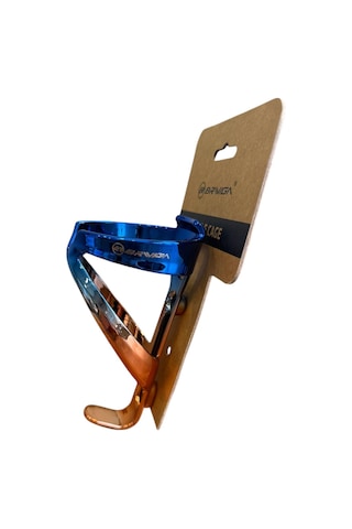 Briviga Plastik Matara Kafesi Mavi Bronz İki Renk Pc Bisiklet Matara Şişe Kafesi 150x80mm, 33g Mavi
