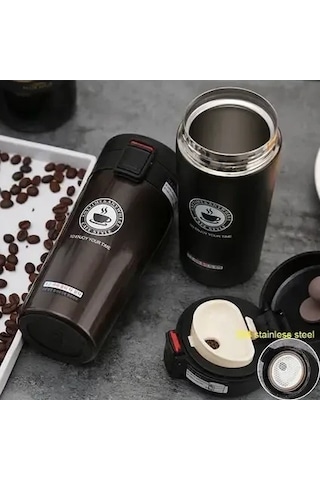 Paslanmaz Çelik Termos Bardak-mercampoutdoor Siyah
