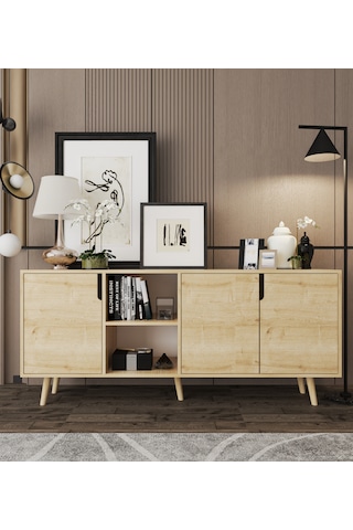 Latina Modern Konsol 3 Kapaklı 180 Cm Safir Meşe Safirmeşe