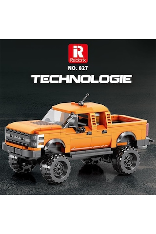 Reobrix Technic 827 Ford F-150 Raptor Kamyon Araba Yaratıcı Yapı Blok Seti Building Blocks - 423 Parça