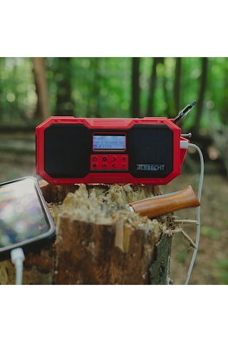 Albrecht Dr 112 Taşınabilir Deprem Ve Acil Durum Fm Radyosu, Güneş Paneli, Sos Alarm, Powerbank, Usb-c Alarm Saatli Radyolar Pembe