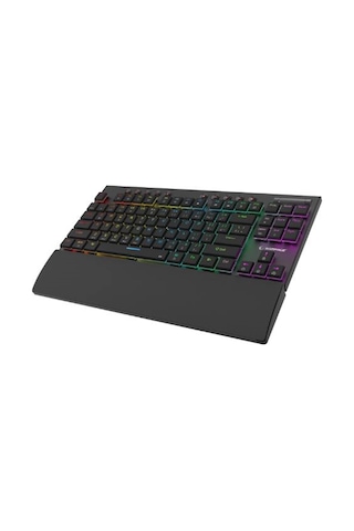Rampage Beru Siyah 2.4g + Bt Wireless Red Swıtch Mekanik Gaming Oyuncu Klavye Slim Rgb