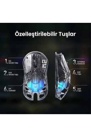 Gravastar V75 Lite Manyetik Kablolu Gaming Klavye, M2 Kablosuz Optik Mouse Ve Mousepad Oyuncu Seti, Optik